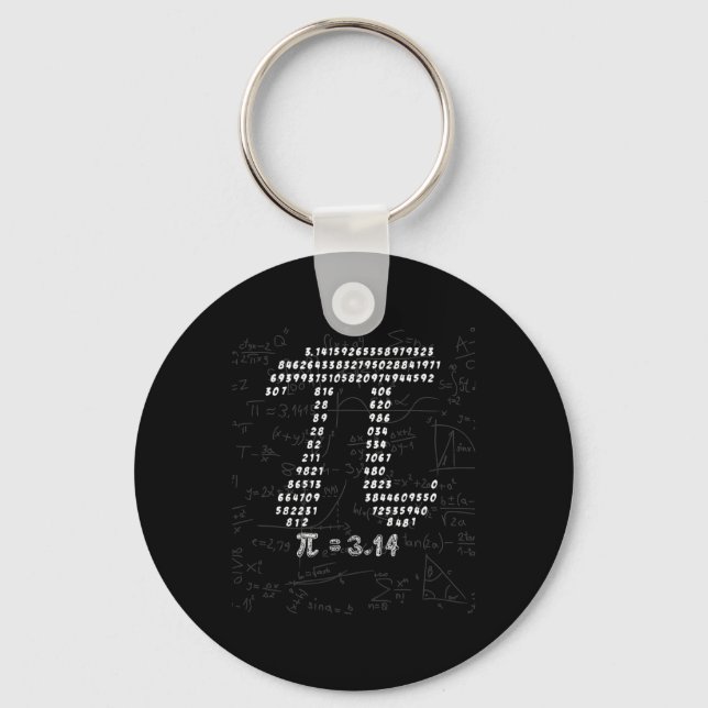 Funny Pi Symbol Design For March 14th Pi Day 3.14  Key Ring (Front)