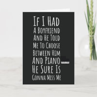 Funny Pianist Cards For Women Her Girls Humour