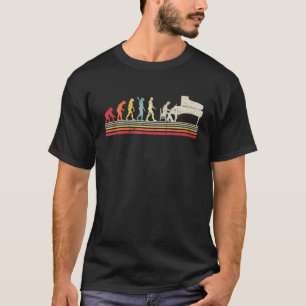 Funny Pianist Evolution Of Man Vintage Retro Women T-Shirt