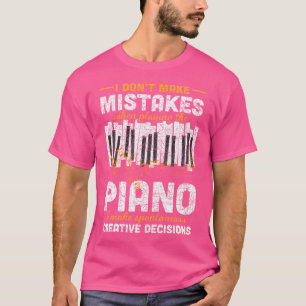 Funny Pianist Gift Musician Piano Keys Music Notes T-Shirt