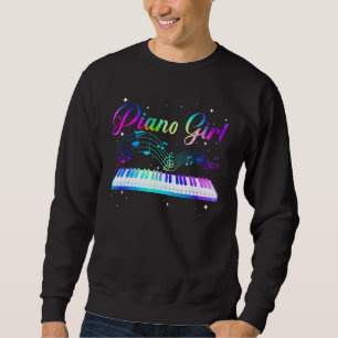 Funny Piano Art For Girls Women Musical Themed Pia Sweatshirt