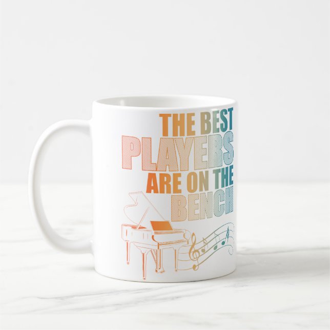 Funny Piano Art For Men Women Musical Instrument P Coffee Mug (Left)