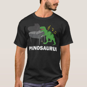 Funny Piano Gift Men Women Cool Dinosaur Piano Pia T-Shirt