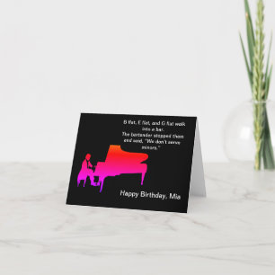 Funny Piano Joke Birthday Card