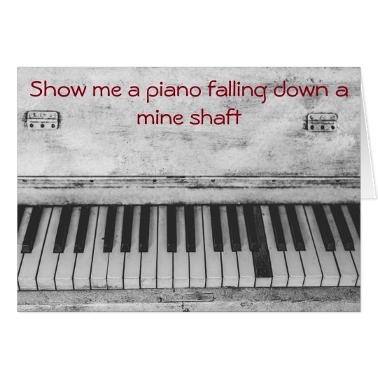 Birthday Card Piano Keyboard Keys Zazzle.co.uk