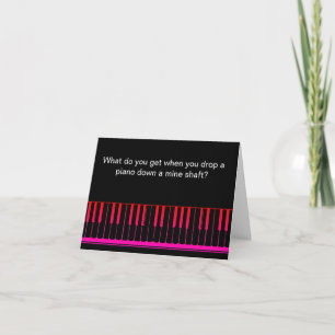 Funny Piano Joke Birthday Card