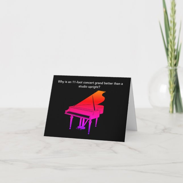 Funny Piano Joke Birthday Card (Front)
