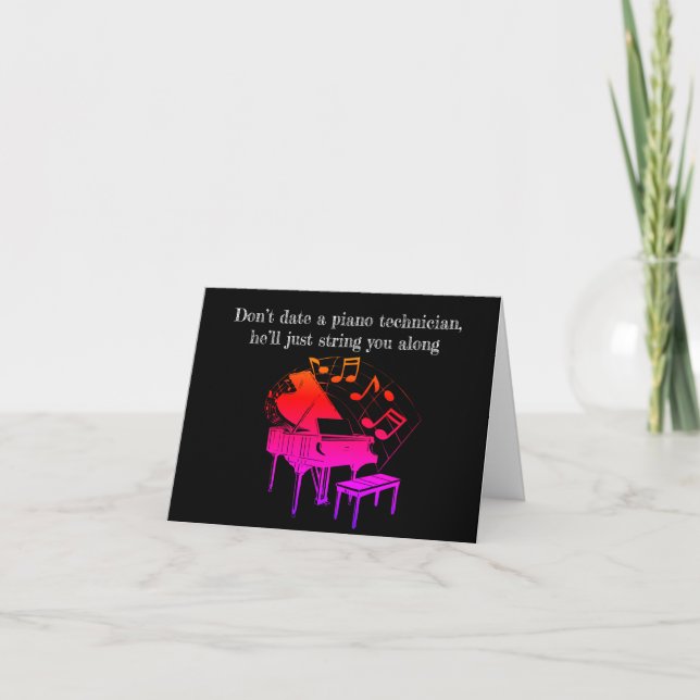Funny Piano Joke Birthday Card (Front)