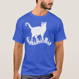 Funny Piano Music Cat Design Men Women Kids Cat Pi T-Shirt