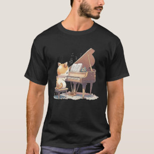 Funny Piano Music Cat Men Women Kids Cat Piano Lov T-Shirt