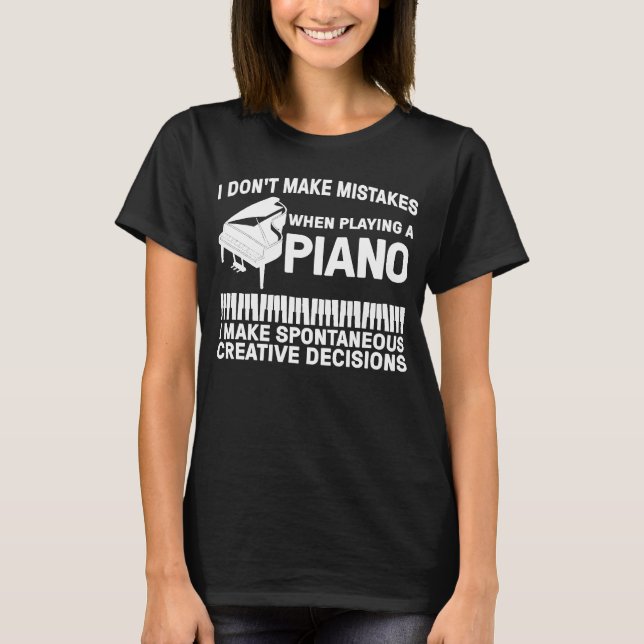 Funny Piano Music Novelty Gift For Men Women Keybo T-Shirt (Front)