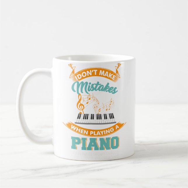 Funny Piano Outfit For A Piano Player Coffee Mug (Left)