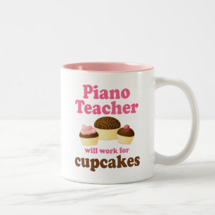 Funny Piano Teacher Two-Tone Coffee Mug