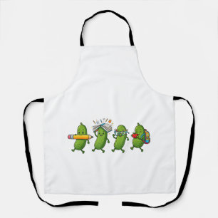 Funny Pickle Back to School Teacher Student Women  Apron