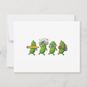 Funny Pickle Back to School Teacher Student Women Save The Date