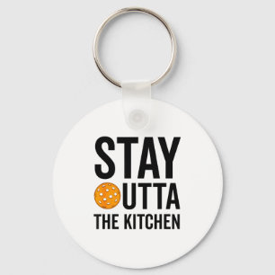 Funny pickle ball costume outta the kitchen pickle key ring