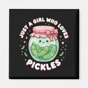 Funny pickle costume a girl who loves pickles  magnet