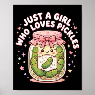 Funny pickle costume a girl who loves pickles  poster