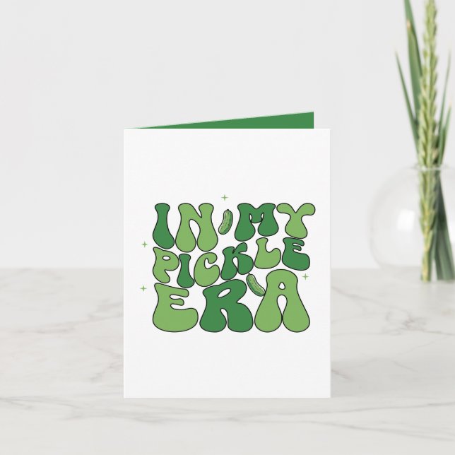 Funny pickle era word art customisable card (Front)
