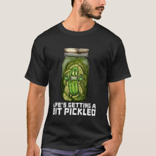 Funny Pickle Jar Scary Pickle Slices Cucumber Slic T-Shirt