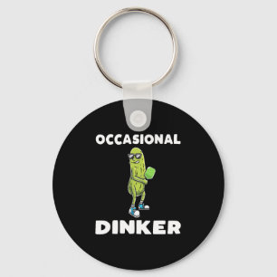 Funny Pickle Lovers Dill Pickleball Player         Key Ring