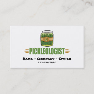 Funny Pickle Lovers Title PICKLEOLOGIST Business Card