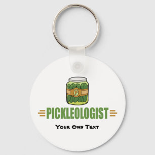 Funny Pickle Lovers Title PICKLEOLOGIST Key Ring