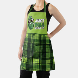Funny pickle lovers word art sarcasm apron