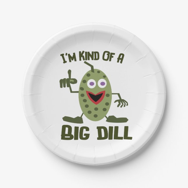 Funny Pickle Party Paper Plates (Front)