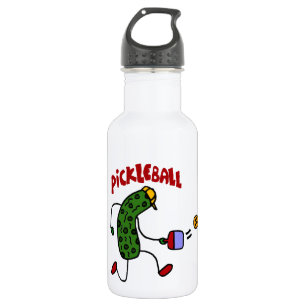 Funny Pickle Playing Pickleball Action Design 532 Ml Water Bottle