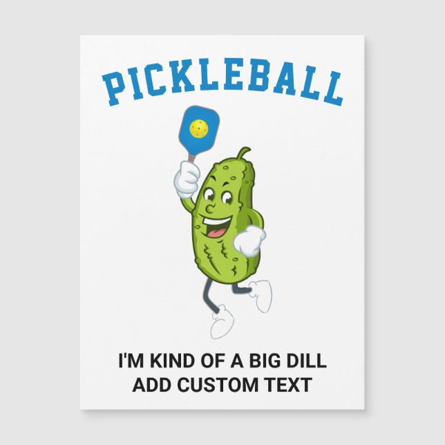 Funny Pickle Playing Pickleball Add Custom Text (Front)