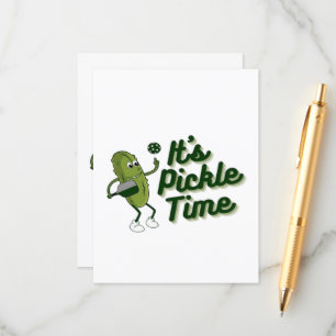 Funny Pickle Playing Pickleball Enclosure Card