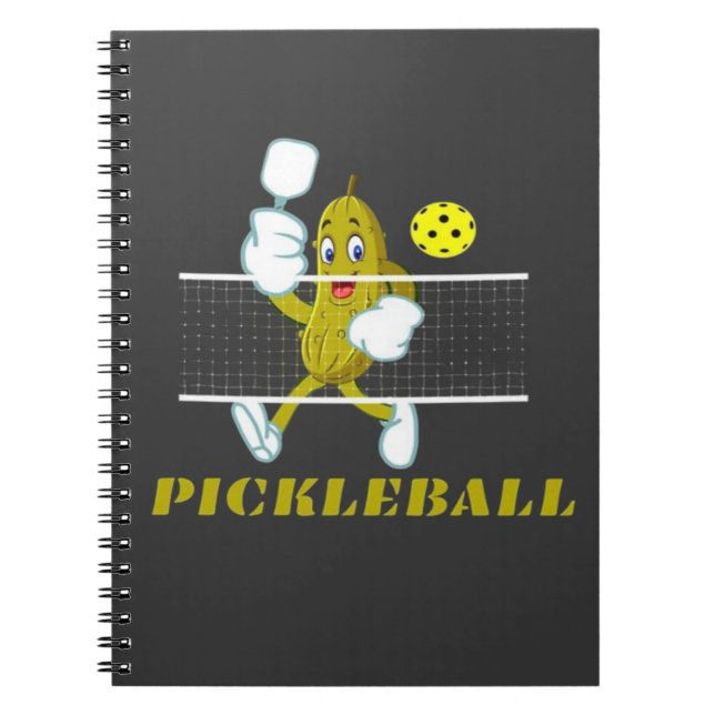 Funny Pickle Playing Pickleball  Notebook (Front)