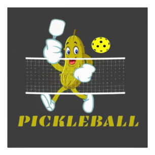 Funny Pickle Playing Pickleball  Photo Print