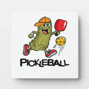 Funny Pickle Playing Pickleball Plaque
