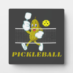 Funny Pickle Playing Pickleball  Plaque