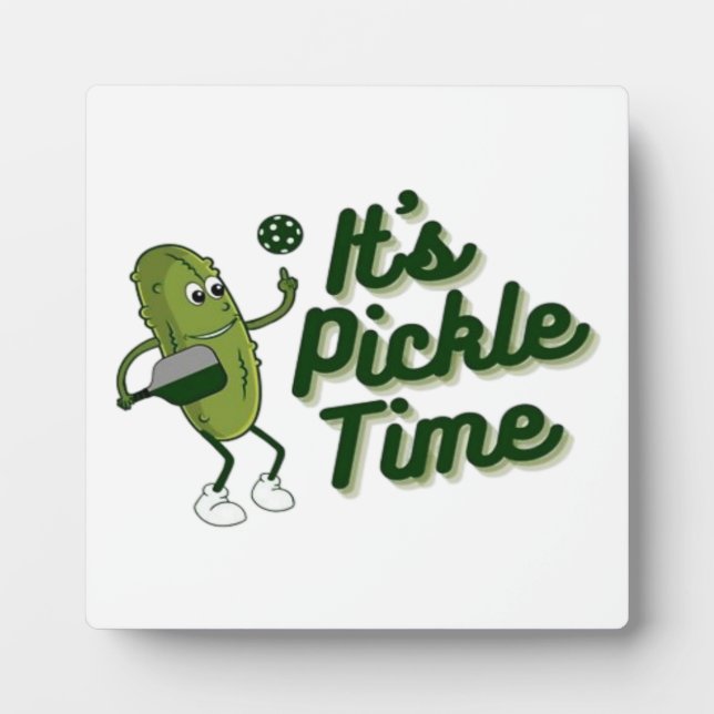 Funny Pickle Playing Pickleball  Plaque (Front)