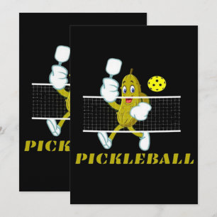 Funny Pickle Playing Pickleball  Save The Date