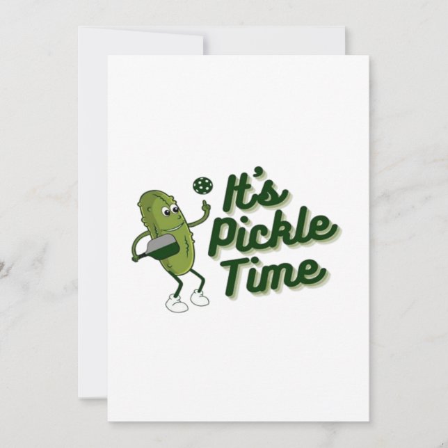 Funny Pickle Playing Pickleball  Save The Date (Front)