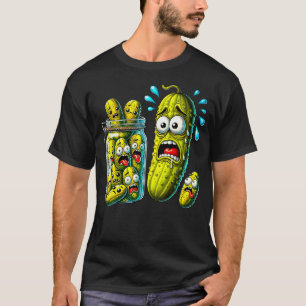 Funny Pickle Surprise A Cucumber And A Jar Of Slic T-Shirt