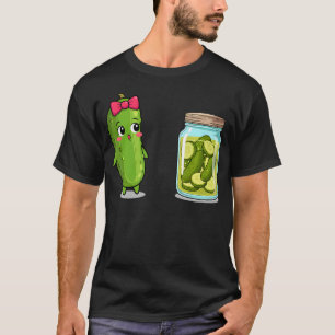 Funny Pickle Surprise A Cucumber And A Jar Of Slic T-Shirt