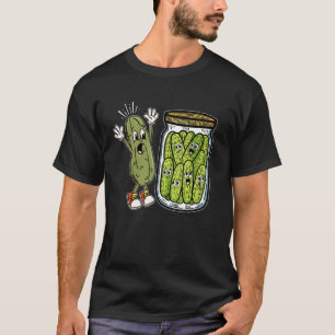 Funny Pickle Surprise a Cucumber and a Jar of Slic T-Shirt