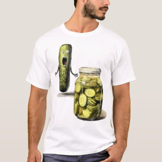 Funny Pickle Surprise A Cucumber And A Jar Of Slic T-Shirt