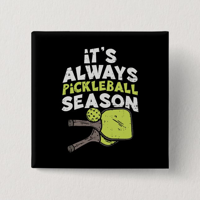 Funny Pickleball 15 Cm Square Badge (Front)