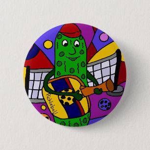 Funny Pickleball Abstract Art Original 6 Cm Round Badge