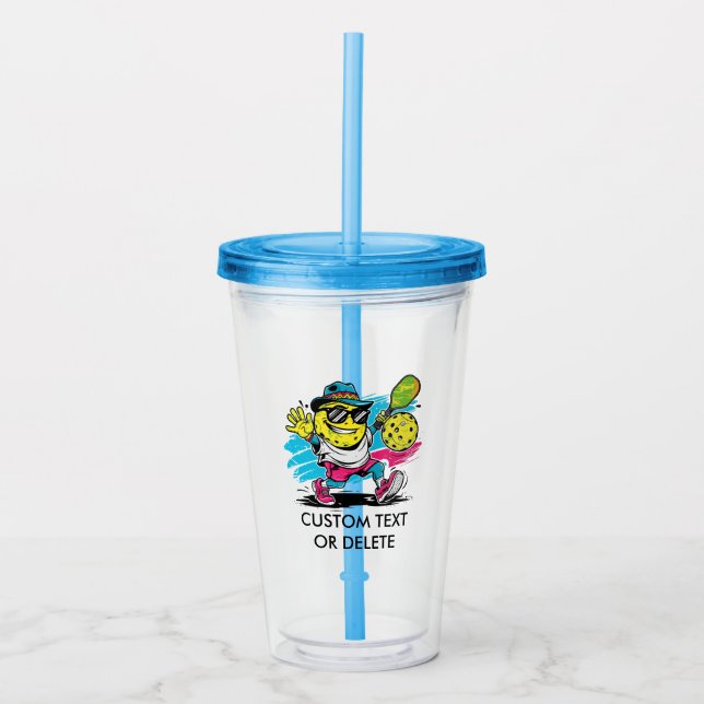 funny pickleball acrylic tumbler (Front)