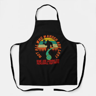 Funny Pickleball Bigfoot Apron