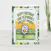 Funny Pickleball Birthday Card 