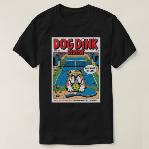 Funny Pickleball Bulldog Says Bite Me POSTER T-Shirt