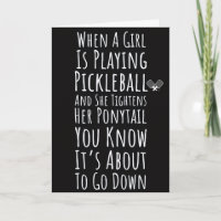Funny Pickleball Cards For Her Women Girls